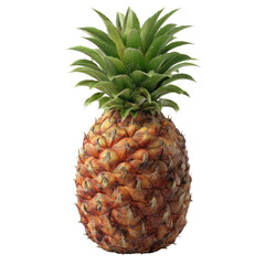 Fototapeta premium A Single Ripe Pineapple isolated on transparent background