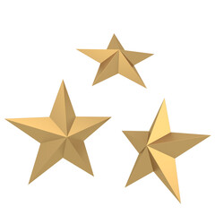 3d rendered golden star