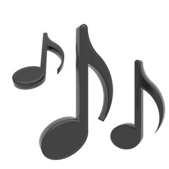 3d rendered music note 