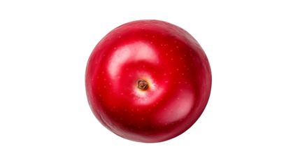 Fresh red apple shines isolated on transparent background, a vibrant fruit ready to eat
