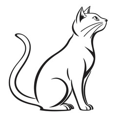 black cat vector illustration