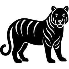 tiger silhouette icon beautiful elements icon 