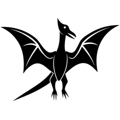 vector silhouette of a bird