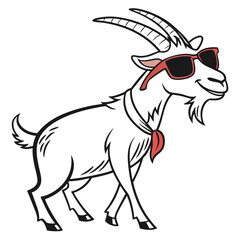 vector illustration of a goat