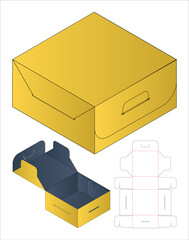 Packaging Box Template Dieline – Flat Layout & Foldable Assembly Design
