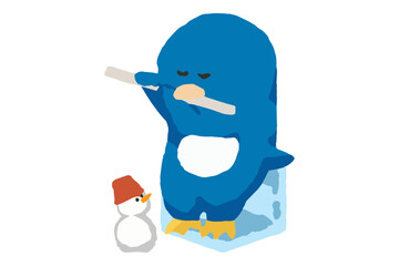 フルート吹きのペンギン　吹奏楽