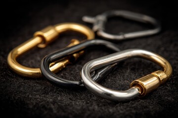 Carabiners for women s bag belts Set of side hooks for handbags Metal bag making accessories in gold silver and black silver