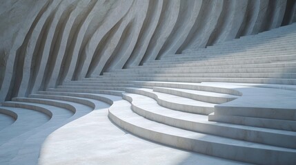 A beautiful, empty amphitheater carved from white stone. The acoustics are perfect, designed so a single voice from the center can be heard everywhere.