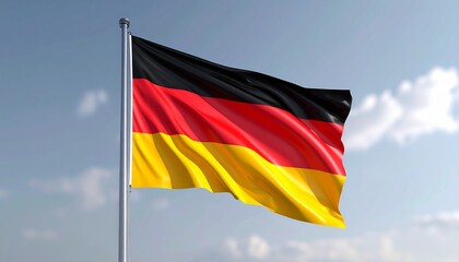 german flag in the wind