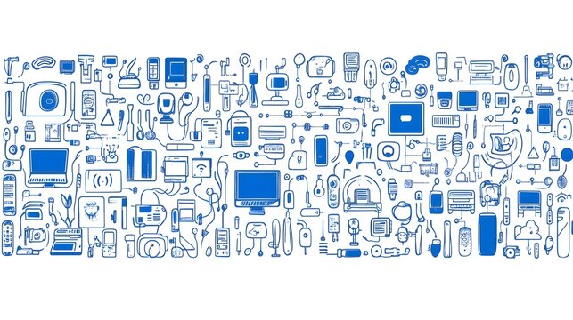 A collection of interconnected electronic devices.