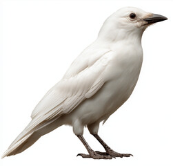 Obraz premium Black crow, full-body, black background, PNG format, bird