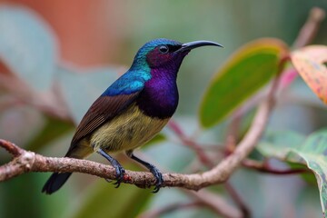Obraz premium Picture of a purple sunbird Wildlife