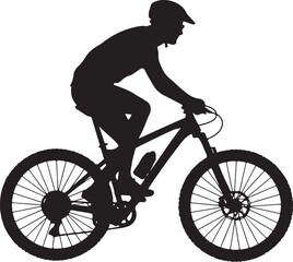 Obraz premium cycling silhouette vector illustration
