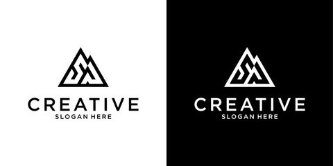 SP or PS initial letter logo design vector