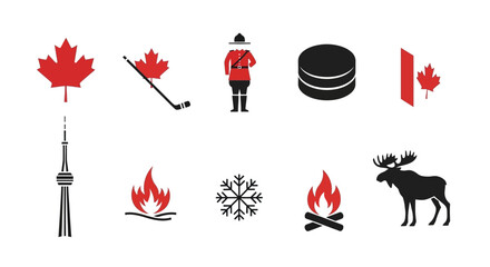 Iconic Canada Exploring Symbols of Canadian Identity and Culture in Vector Graphics