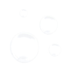 Transparent soap bubbles or foam isolated on a transparent background PNG.