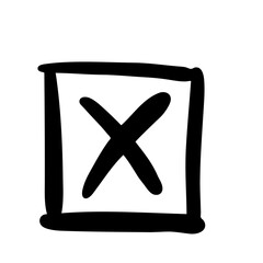 black and white cross