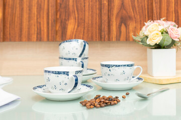 cup of tea and flowers