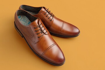 Elegant men's fashion shoe mockup for branding, focused on luxury and stylish design elements.