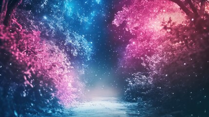 Fototapeta premium Magical Winter Forest Pathway