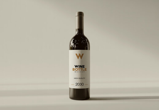 Wine Bottle Mockup Template