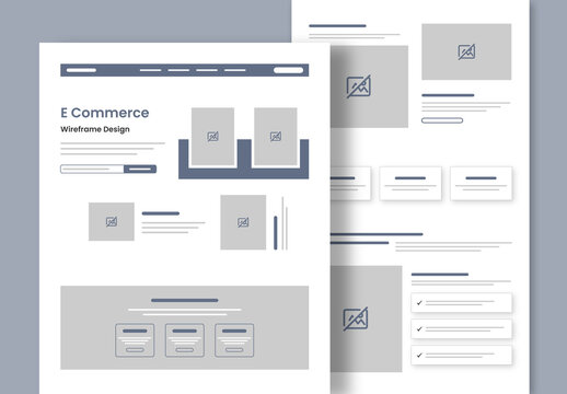 E Commerce Product Landing Page Wireframe Design