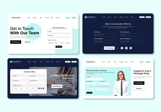 Modern Contact Us Page Template