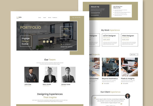 Portfolio Landing Page Design