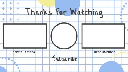 Animated End Screen with Hand Drawn and Subscribe Frame Perfect for Outro Video