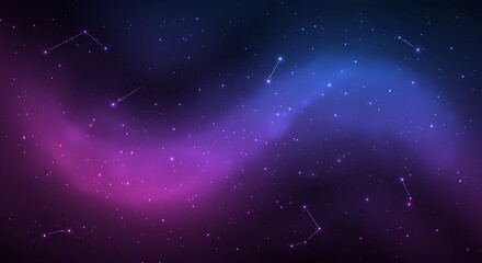 Obraz premium Cosmic tapestry with constellations ablaze