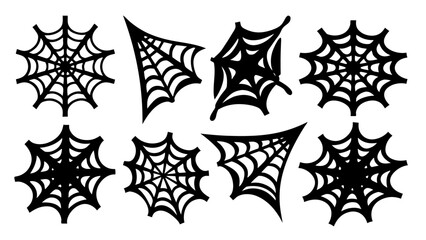 Halloween spider web isolated on transparent background