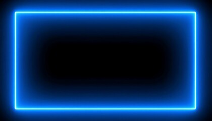 Neon blue rectangle frame (1)