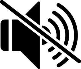 Silent Sound off flat icon for your web design, logo, UI. illustration