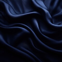 Obraz premium Deep navy blue silk drapes in elegant folds