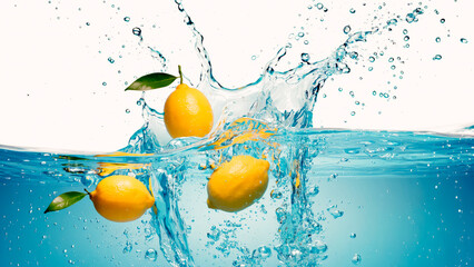 Refreshing shot symbolizing summer, purity and health.