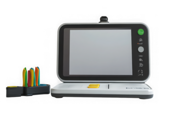 Dental intraoral scanner device, dentistry digital scan equipment, imaging diagnostic tool, dental clinic technology isolated on transparent background