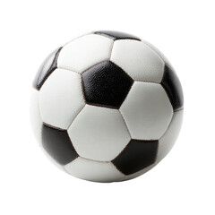 Classic Black and White Soccer Ball: A Detailed Close-Up Image