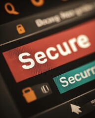 Professional High-Quality Secure Browsing Interface Display Modern Tech Concept for Confident Internet Safety Marketing and Digital Security Campaigns