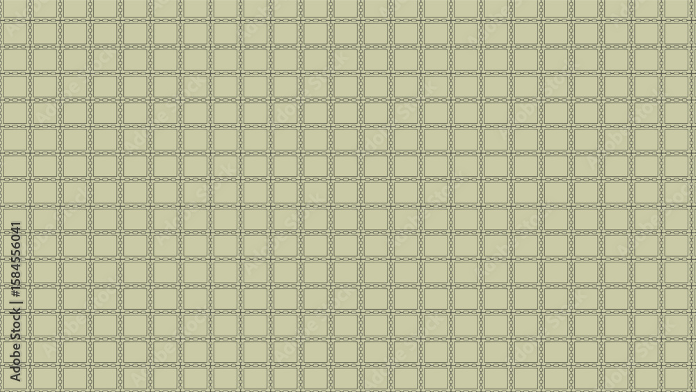 Poster seamless square grid pattern with light olive background in minimal style