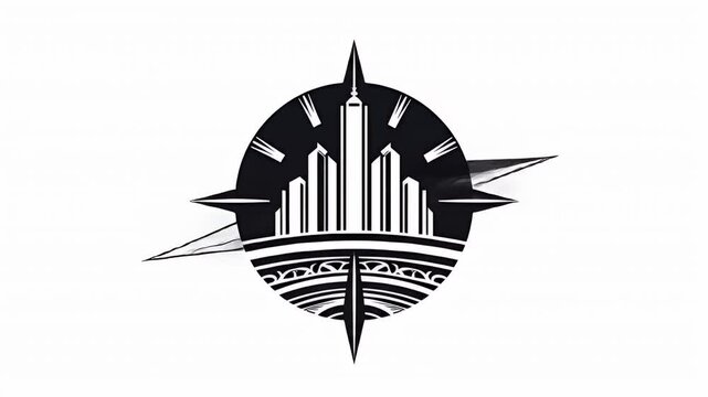 Mock up logo design for a professional real estate company with skyline or house outline, sharp lines, and clean layout. Ideal for property dealers and realtors.

