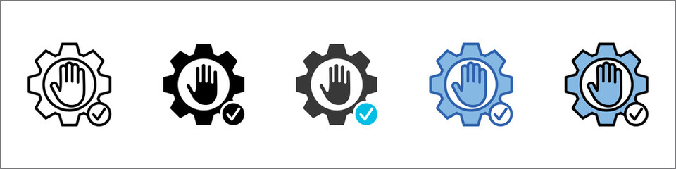 Prevention Program Icon Pack Multistyle Illustration