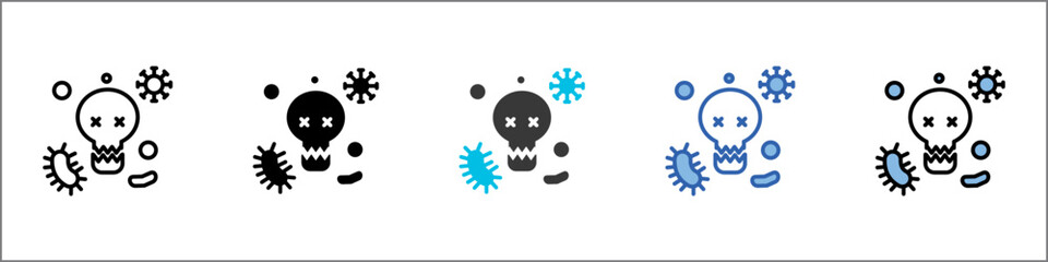 Chronic Disease Icon Pack Multistyle Illustration