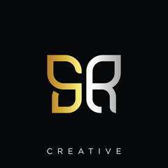 SR Logo symbol creative luxury elegant vector icon modern