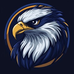 Fototapeta premium Modern mascot logo of falcon for cyber players, video game teams, social networks.