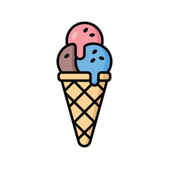 gelato icon vector design template simple and clean