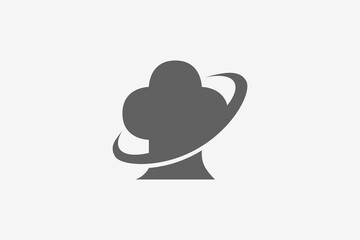 Minimalist bold save tree logo 