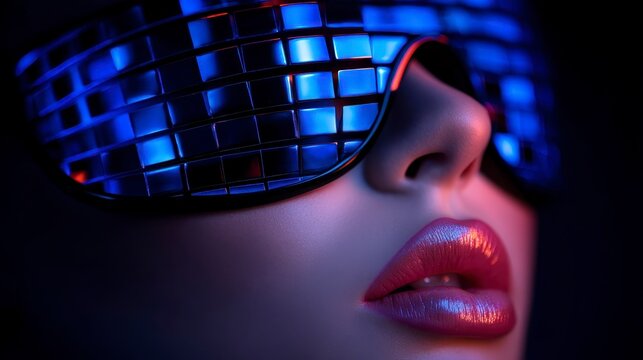 Glitch art portrait of a futuristic AI human hybrid surreal digital consciousness transformation concept. A visionary digital artwork depicting an android merging with human essence