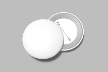 Pin Button Blank Mockup