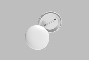 Pin Button Blank Mockup