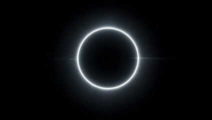 Circular, glowing light halo on black